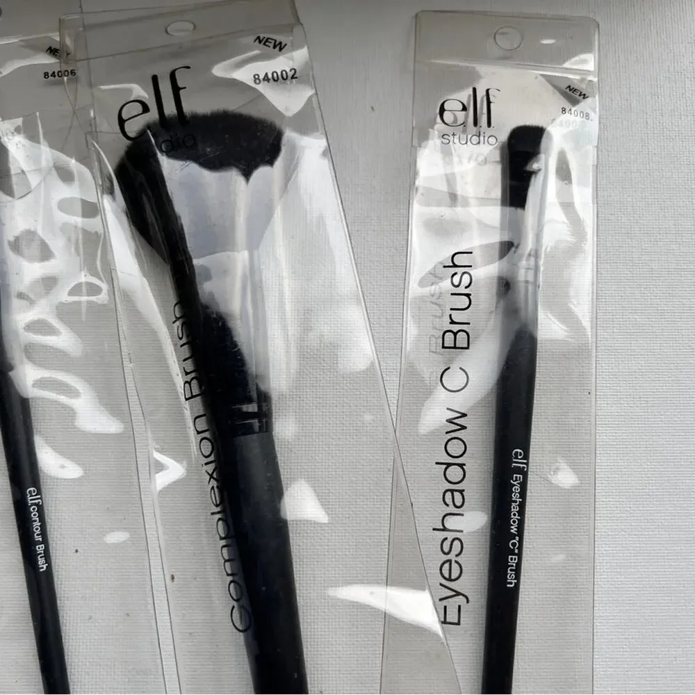 ELF Professional Makeup Beauty Eyeshadow Contour and Complexion Trio Brushes